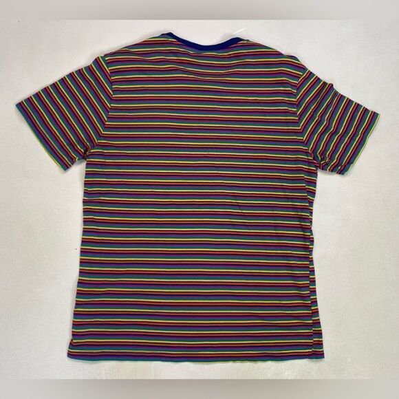 The Smurfs Logo Striped T-shirt Men Medium Multicolor Short Sleeve - Picture 3 of 5